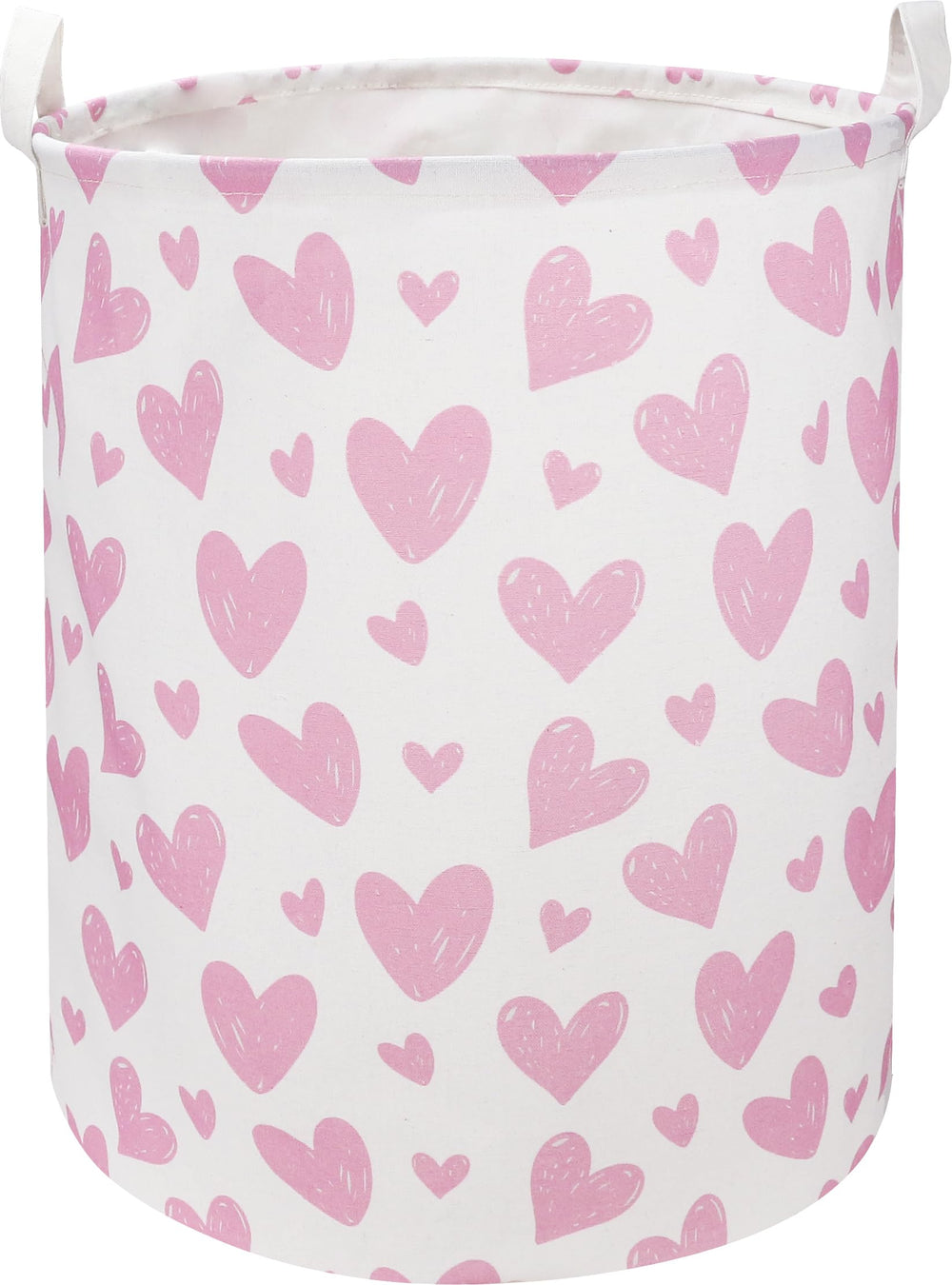 NTAOHAMPER pink heart laundry hamper ideal for organized clothes storage and cute nursery decor.