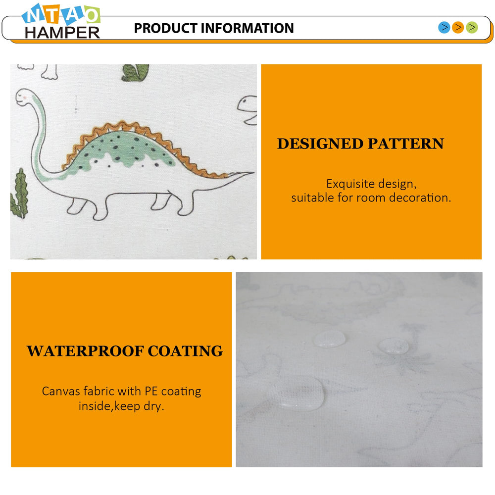 NTAOHAMPER dinosaur laundry hamper size suitable for bedrooms and laundry areas