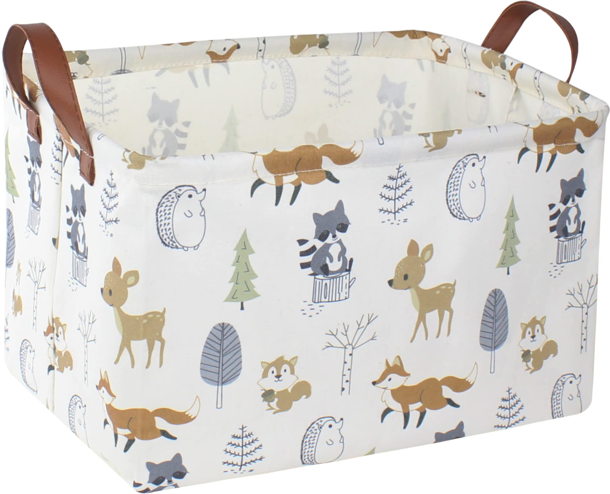 NTAOHAMPER rectangular storage basket with animal pattern, ideal for toy organization