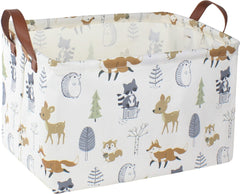 NTAOHAMPER rectangular storage basket with animal pattern, ideal for toy organization