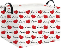 NTAOHAMPER rectangular storage basket with heart, portable and organizes spaces.