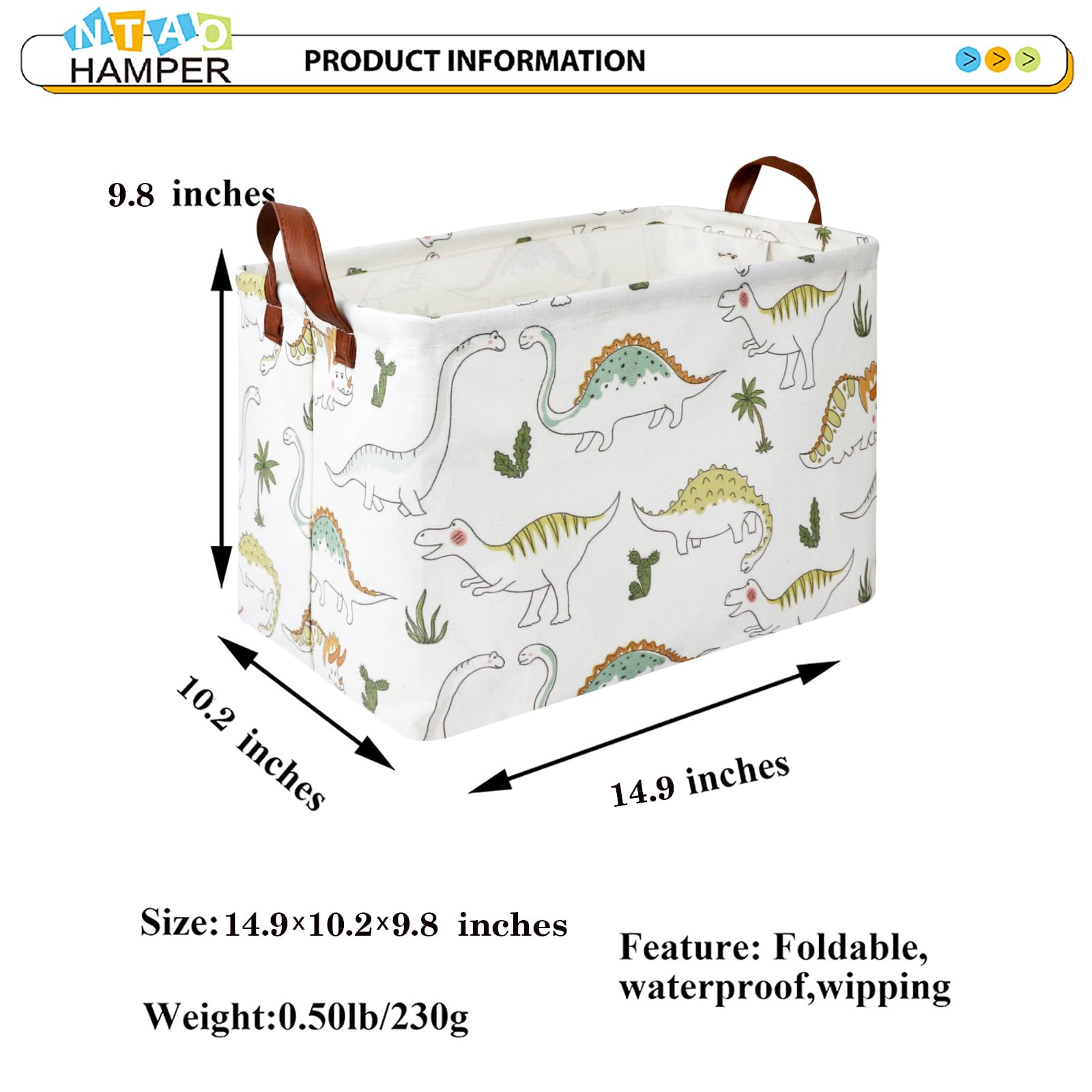 NTAOHAMPER room decor light dinosaur adds whimsy while organizing spaces.