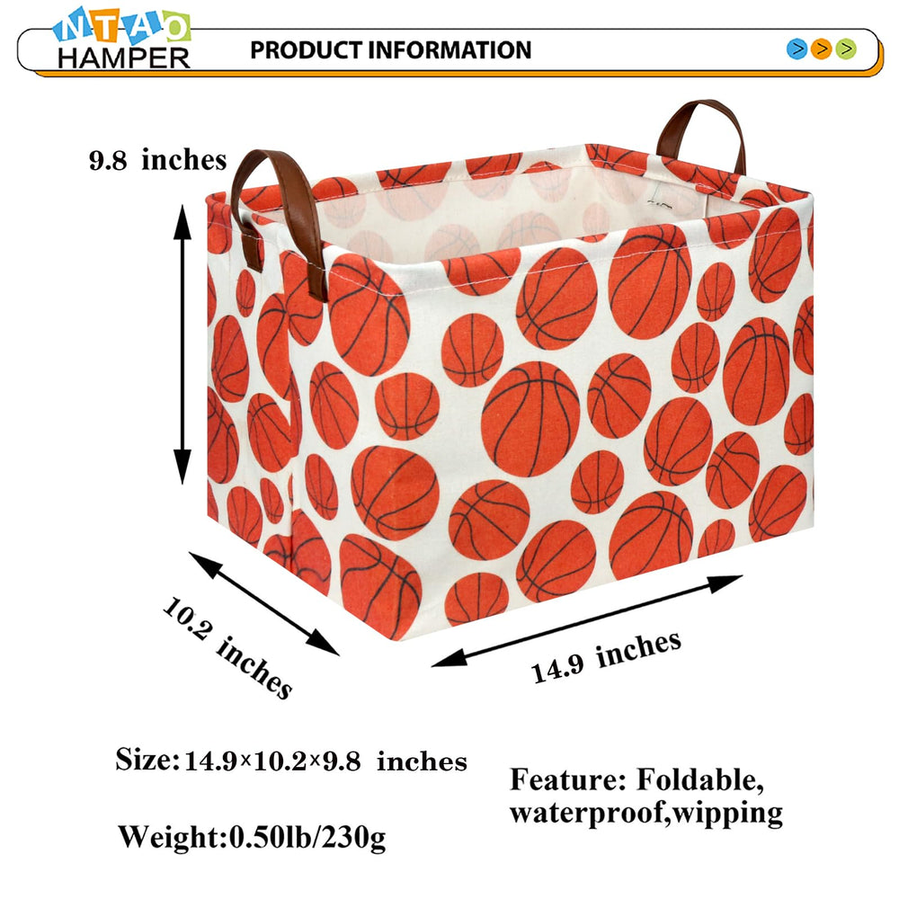 NTAOHAMPER two-handles storage basket designed for lightweight organization.