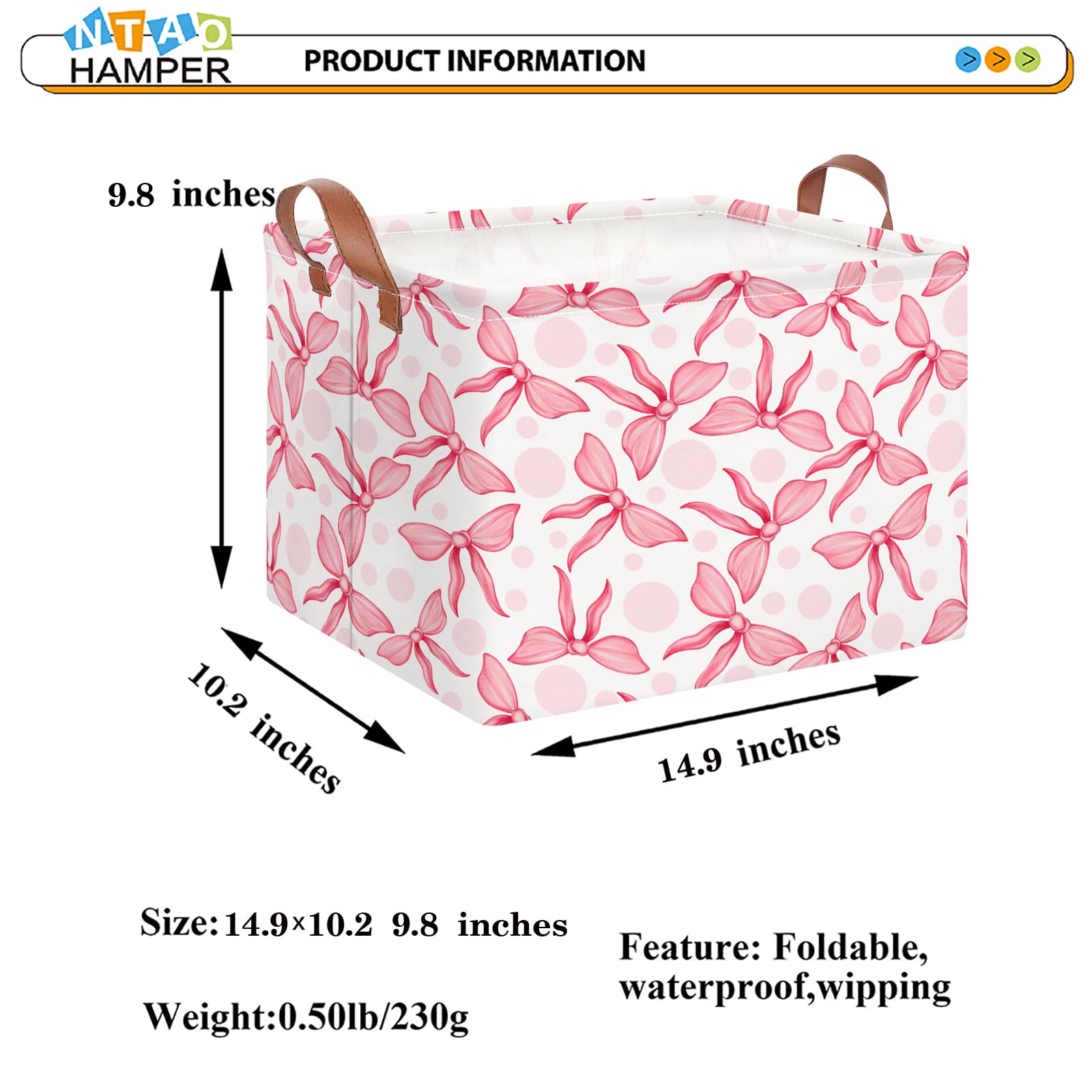 NTAOHAMPER waterproof interior helps contents stay dry