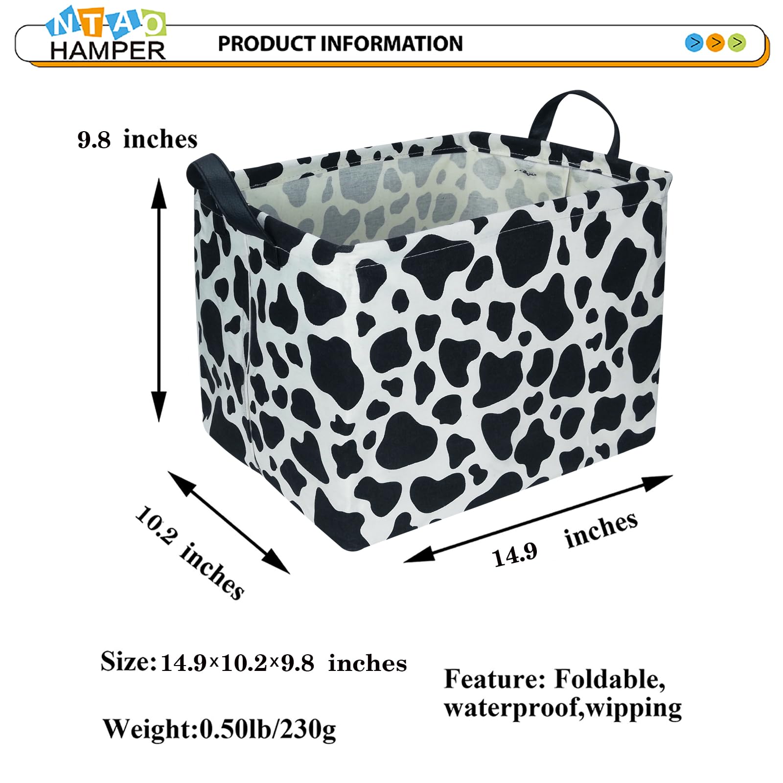 NTAOHAMPER foldable storage bin saves space when not in use.