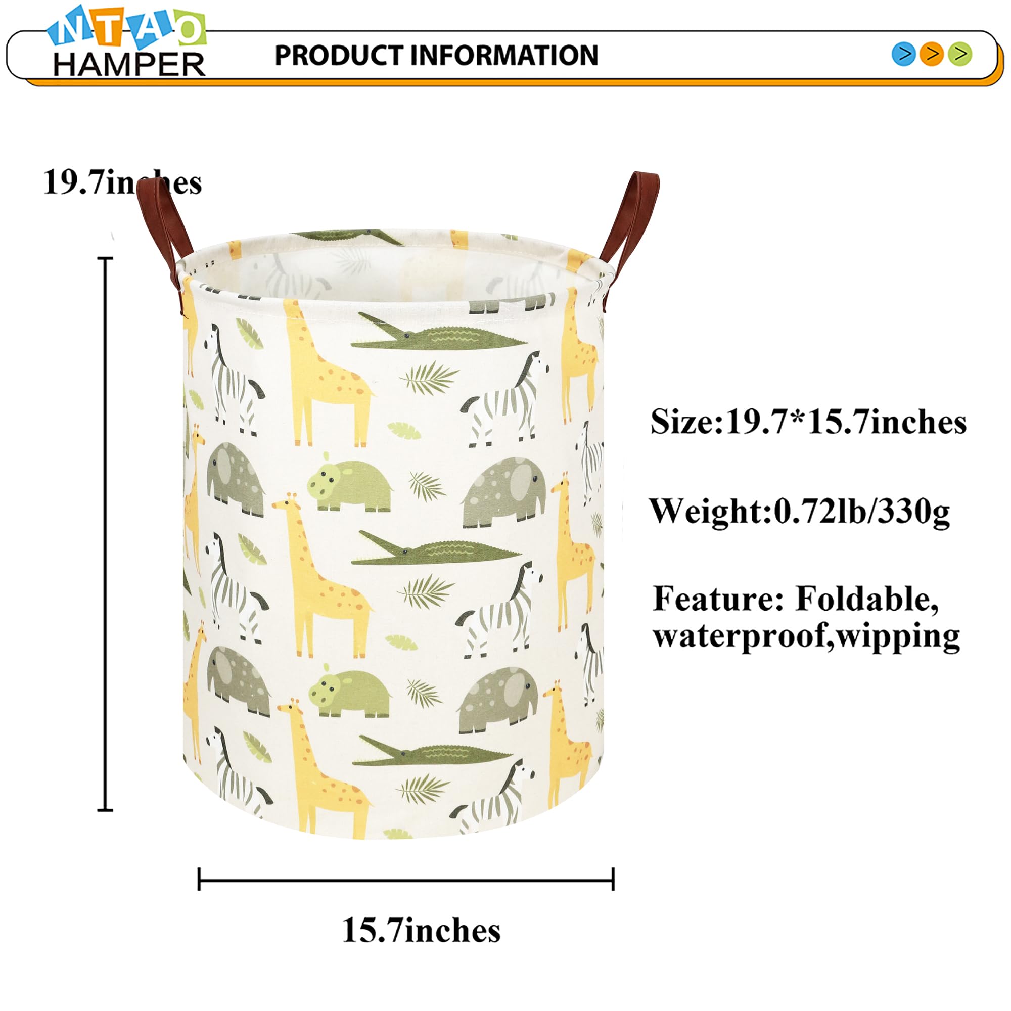 NTAOHAMPER Kids Laundry Hamper in a kid's room filled with clothes and toys.