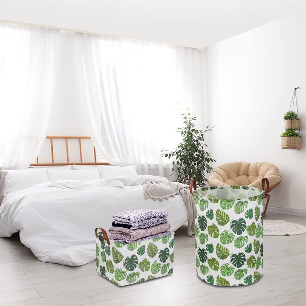 NTAOHAMPER leaf-design portable hamper for easy transport around home