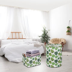 NTAOHAMPER leaf-design portable hamper for easy transport around home
