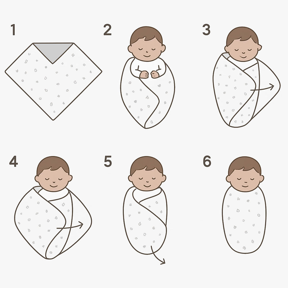 NTBAY 2 layer swaddle draped over crib conveys cozy newborn comfort.