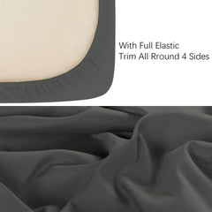 NTBAY crib sheet with four-side elastic closure for a secure fit.