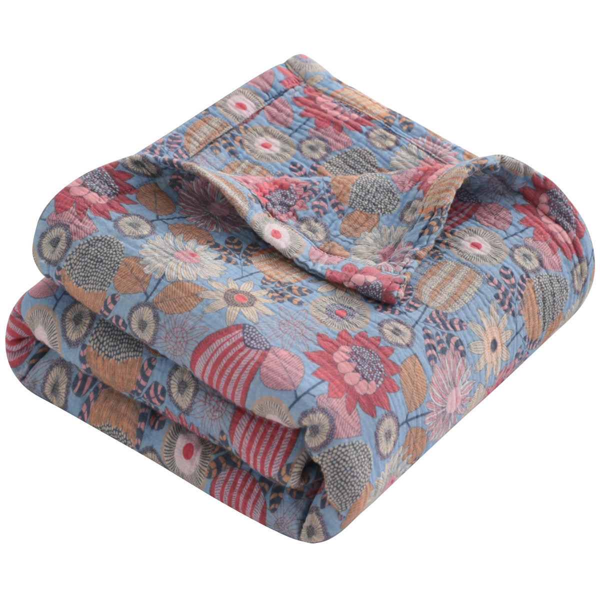 NTBAY 4-layer muslin blanket close-up, soft texture for cozy newborn cuddles.