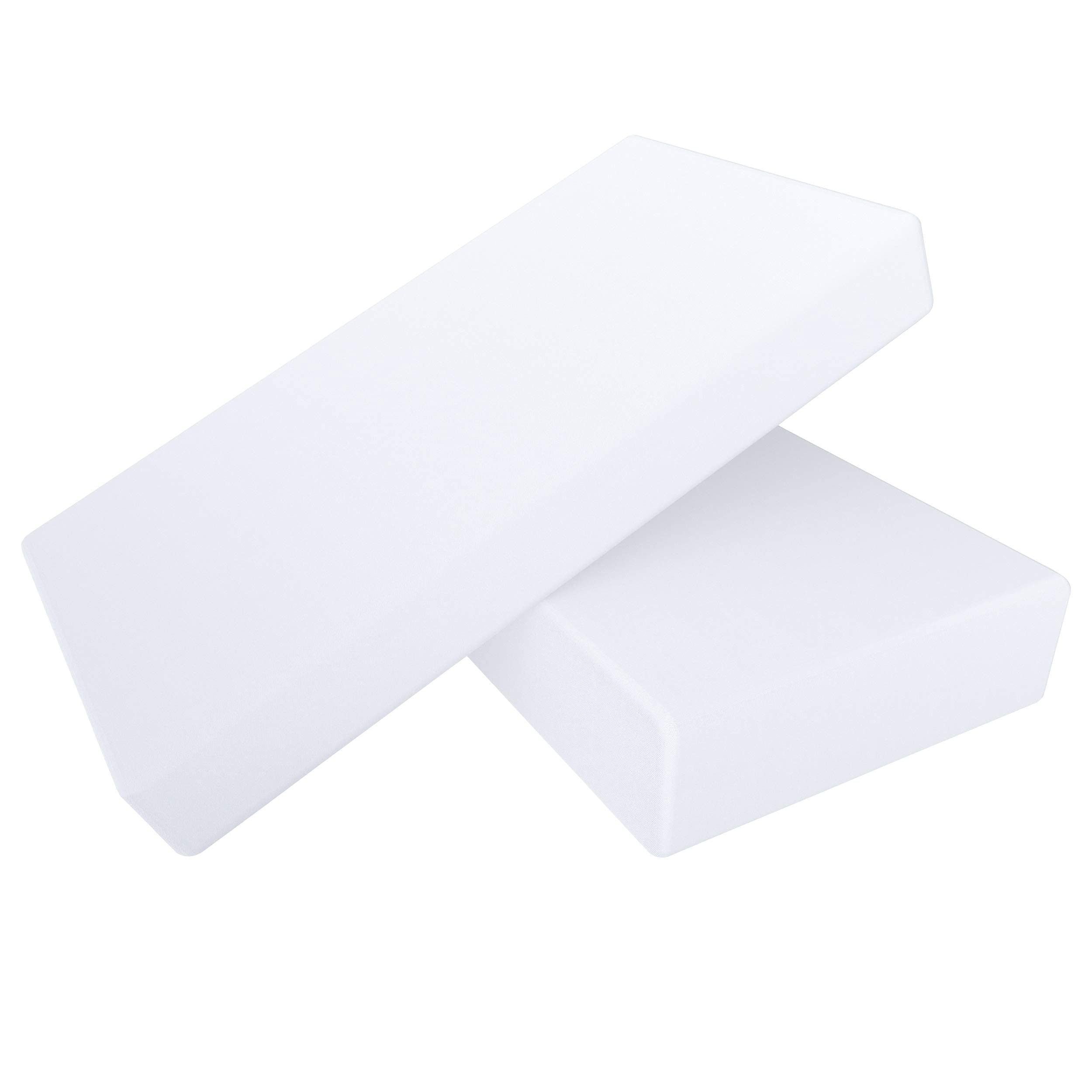 NTBAY 8 inch deep pockets demonstrated on mattress