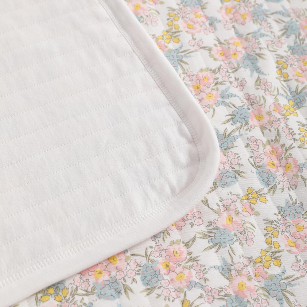 NTBAY Toddler blanket 30x40 inches pink floral ideal for naps and travel