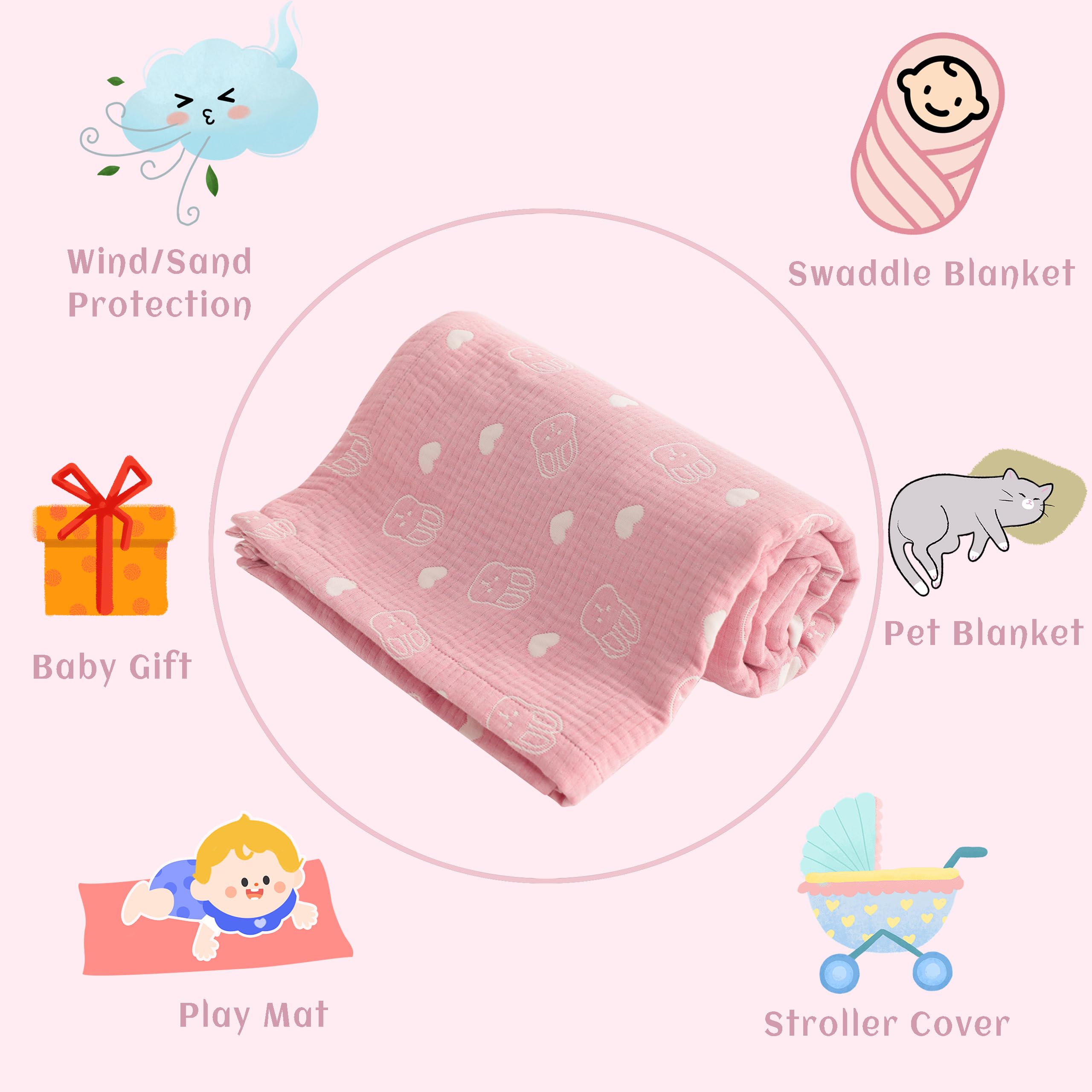 NTBAY baby blanket in stroller for on-the-go comfort