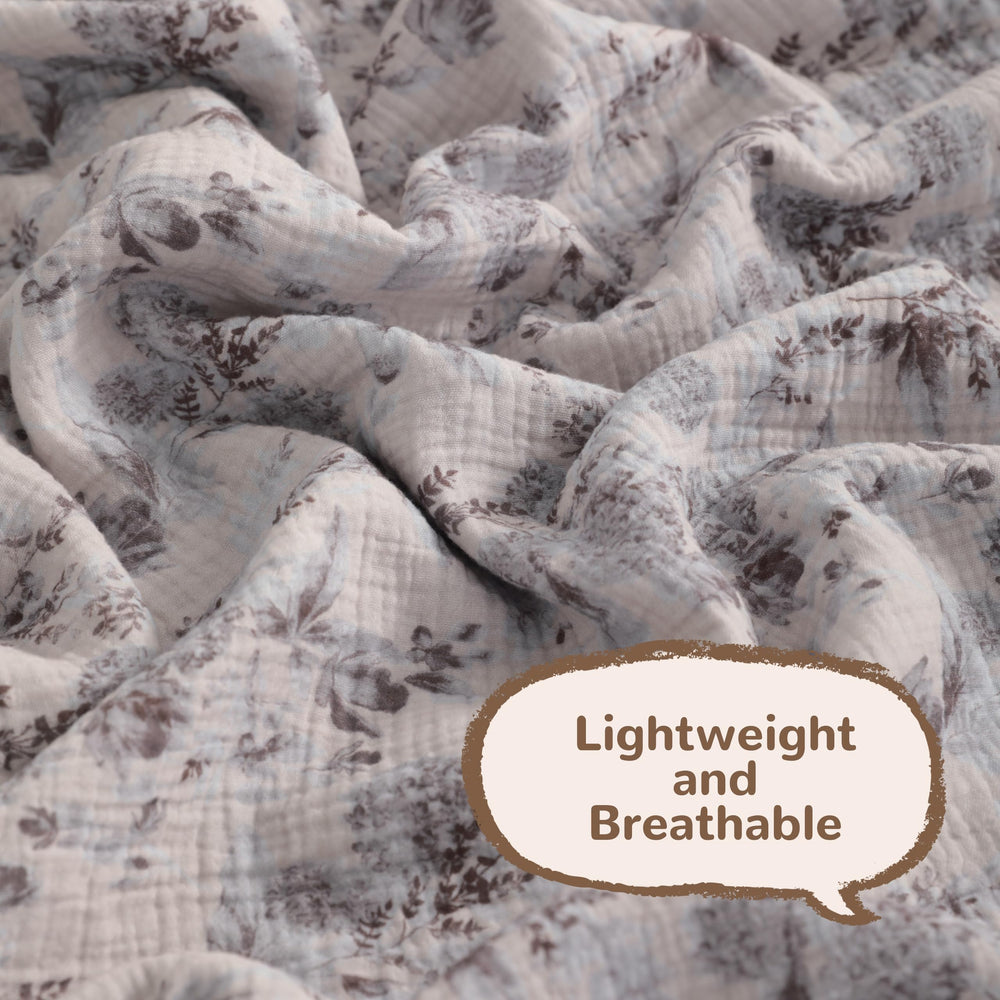 NTBAY baby swaddle on crib, lightweight blanket provides cozy coverage.