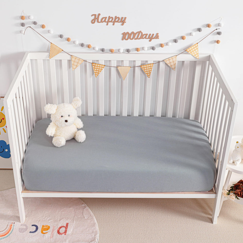 Color options help coordinate nursery while keeping a breathable sleep surface.