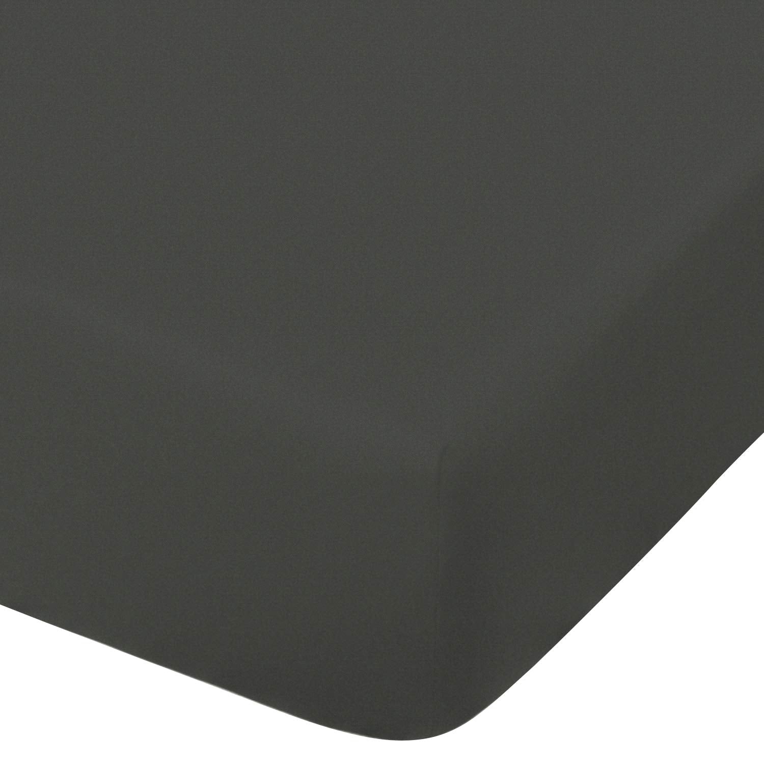 NTBAY dark grey microfiber crib sheet on a 28x52 mattress.