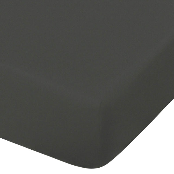 NTBAY dark grey microfiber crib sheet on a 28x52 mattress.
