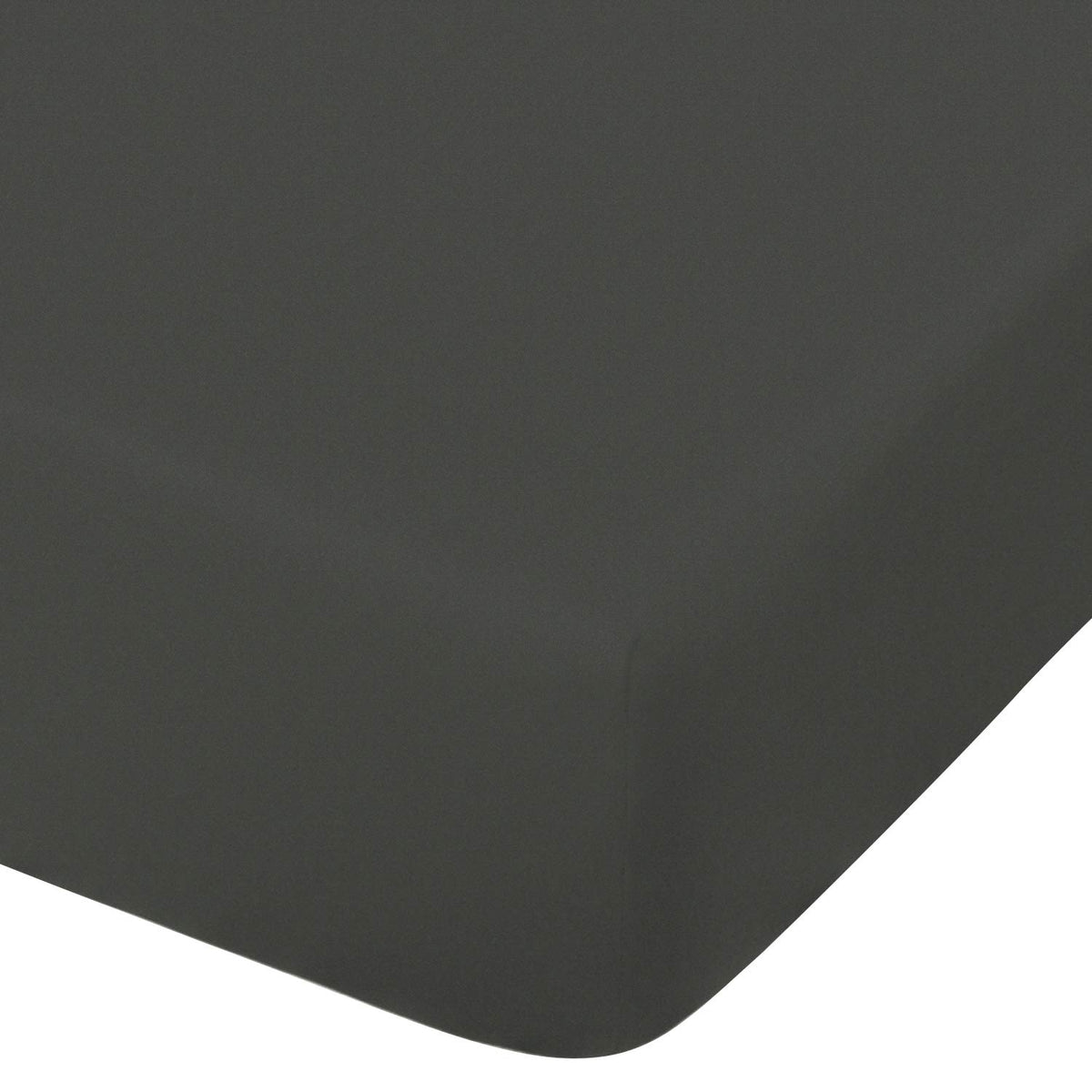 NTBAY dark grey microfiber crib sheet on a 28x52 mattress.