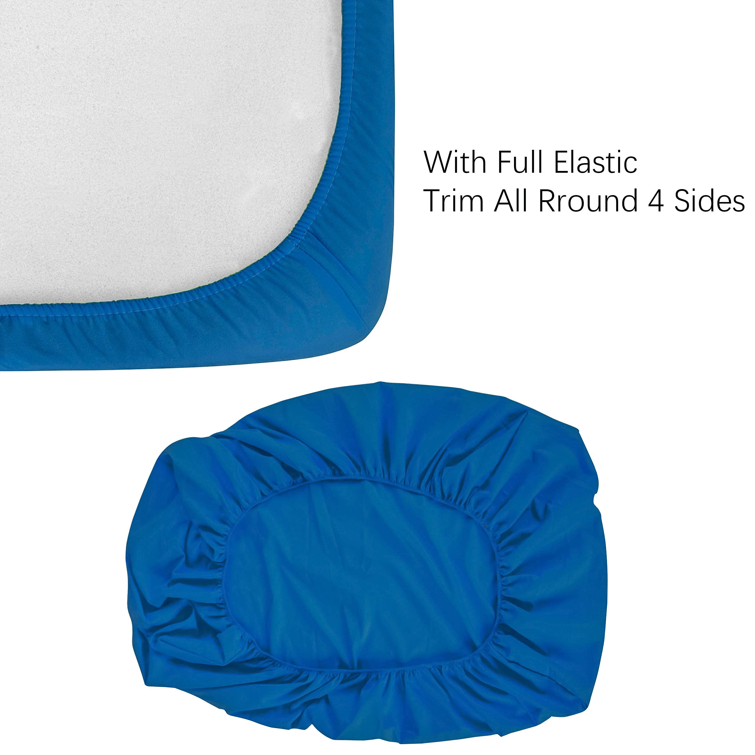 NTBAY crib sheet showing 4-sided elastic for secure fit