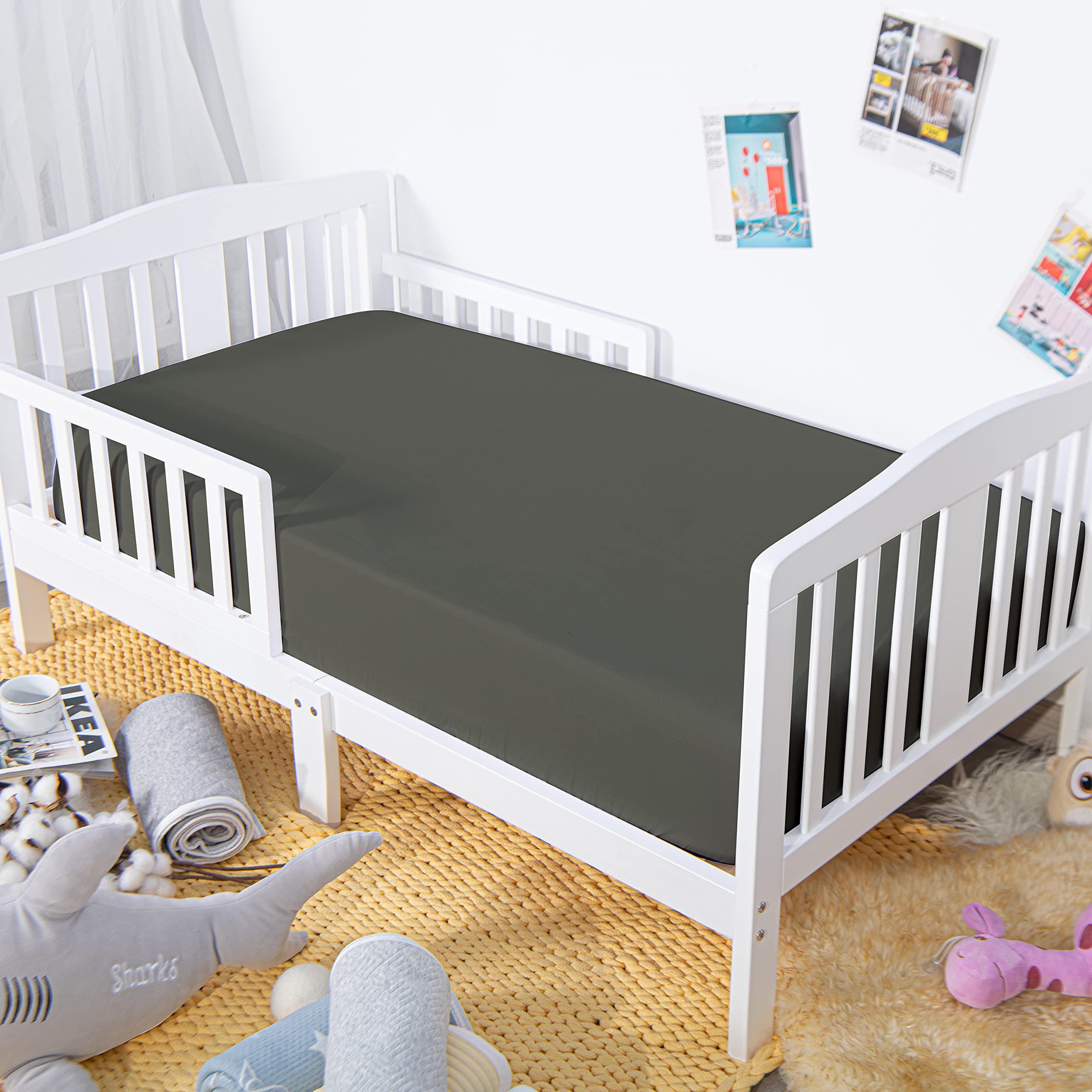 NTBAY crib sheet with 8-inch pockets and elastic.