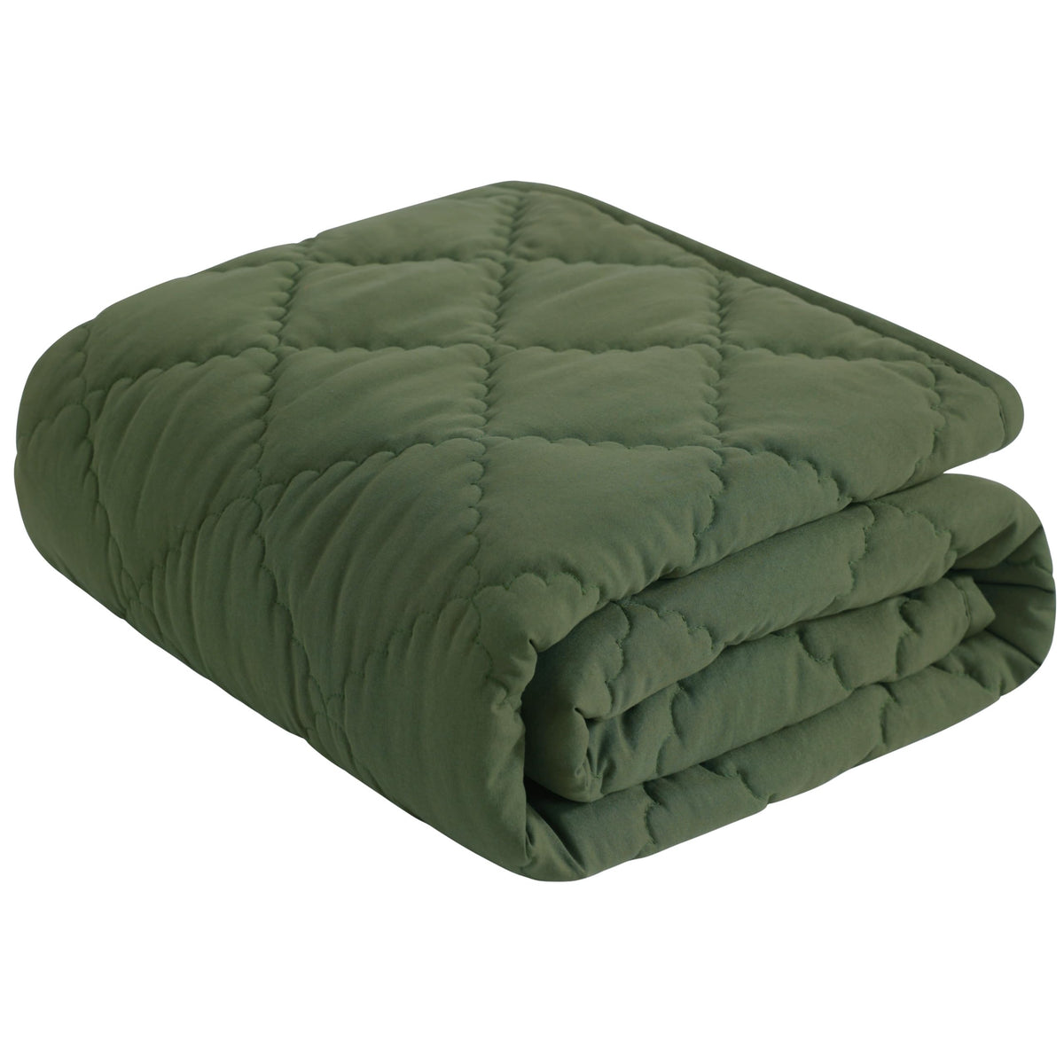 NTBAY down-alternative oversized toddler comforter in olive green, front view highlights warmth and coverage