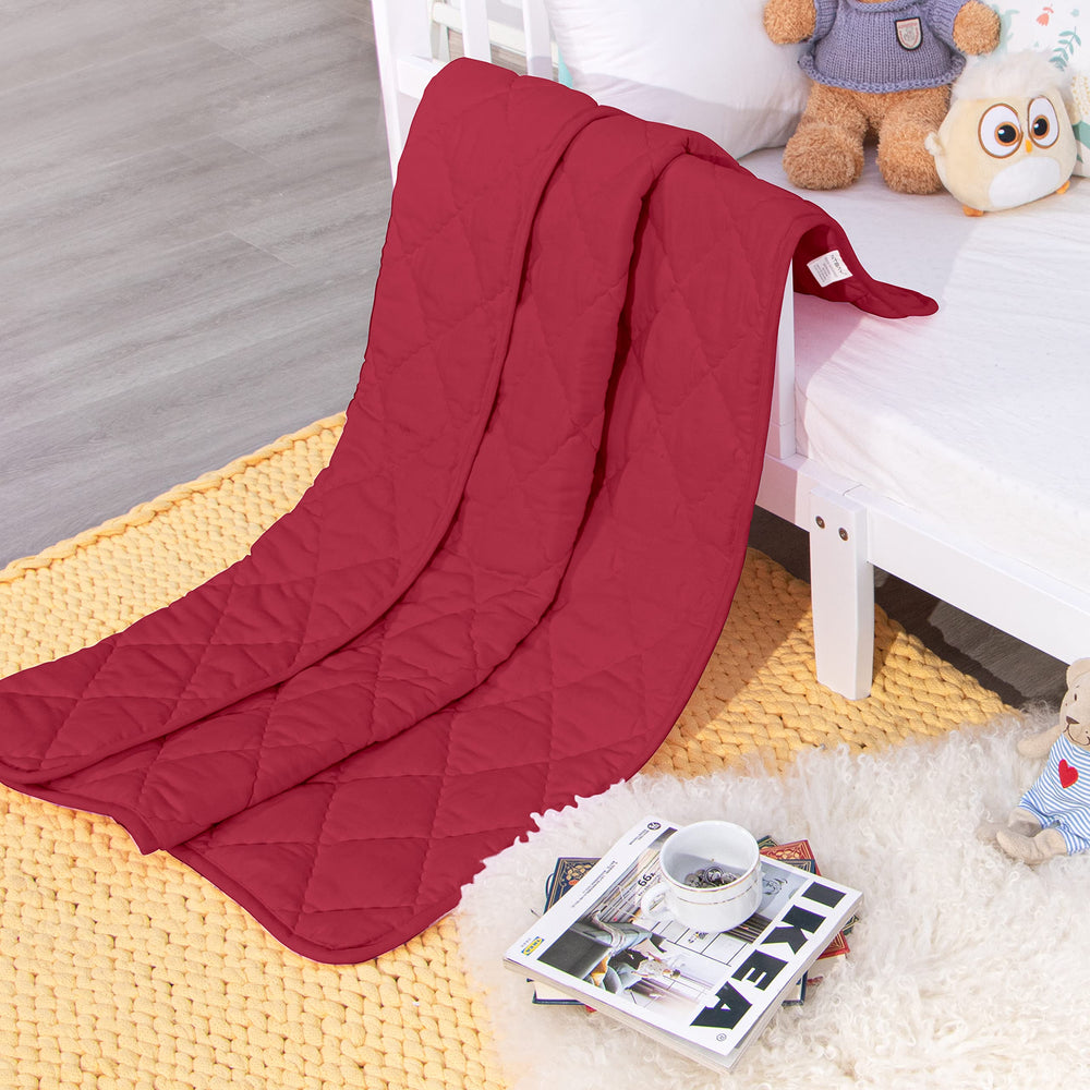 NTBAY Down Alternative Toddler Comforter red gift-packaging displays ready-to-gift presentation.