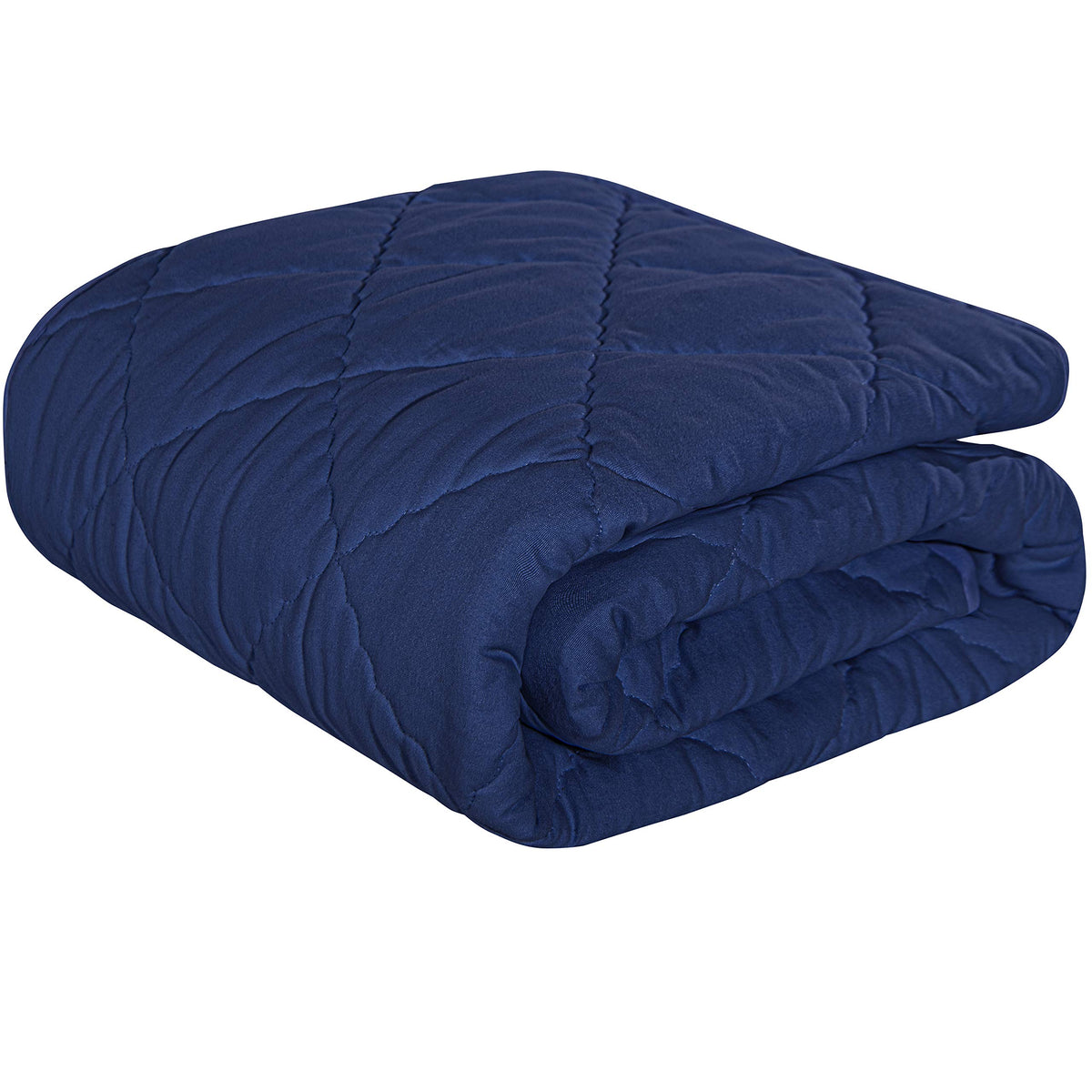 NTBAY toddler comforter navy fabric closeup highlighting soft, plush fibers for cozy warmth.