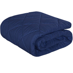 NTBAY toddler comforter navy fabric closeup highlighting soft, plush fibers for cozy warmth.