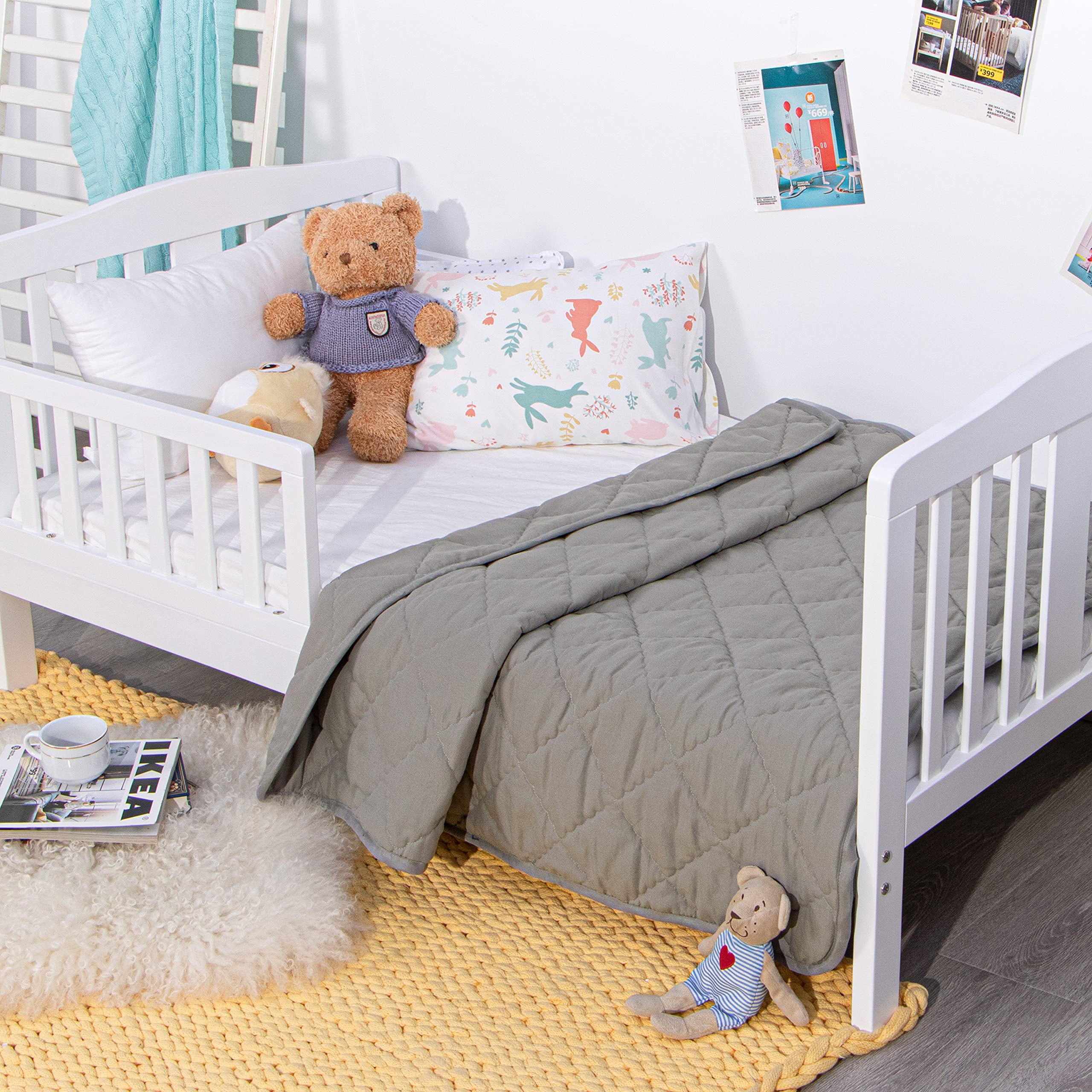 NTBAY 39x47 inch comforter sized for cribs and strollers.