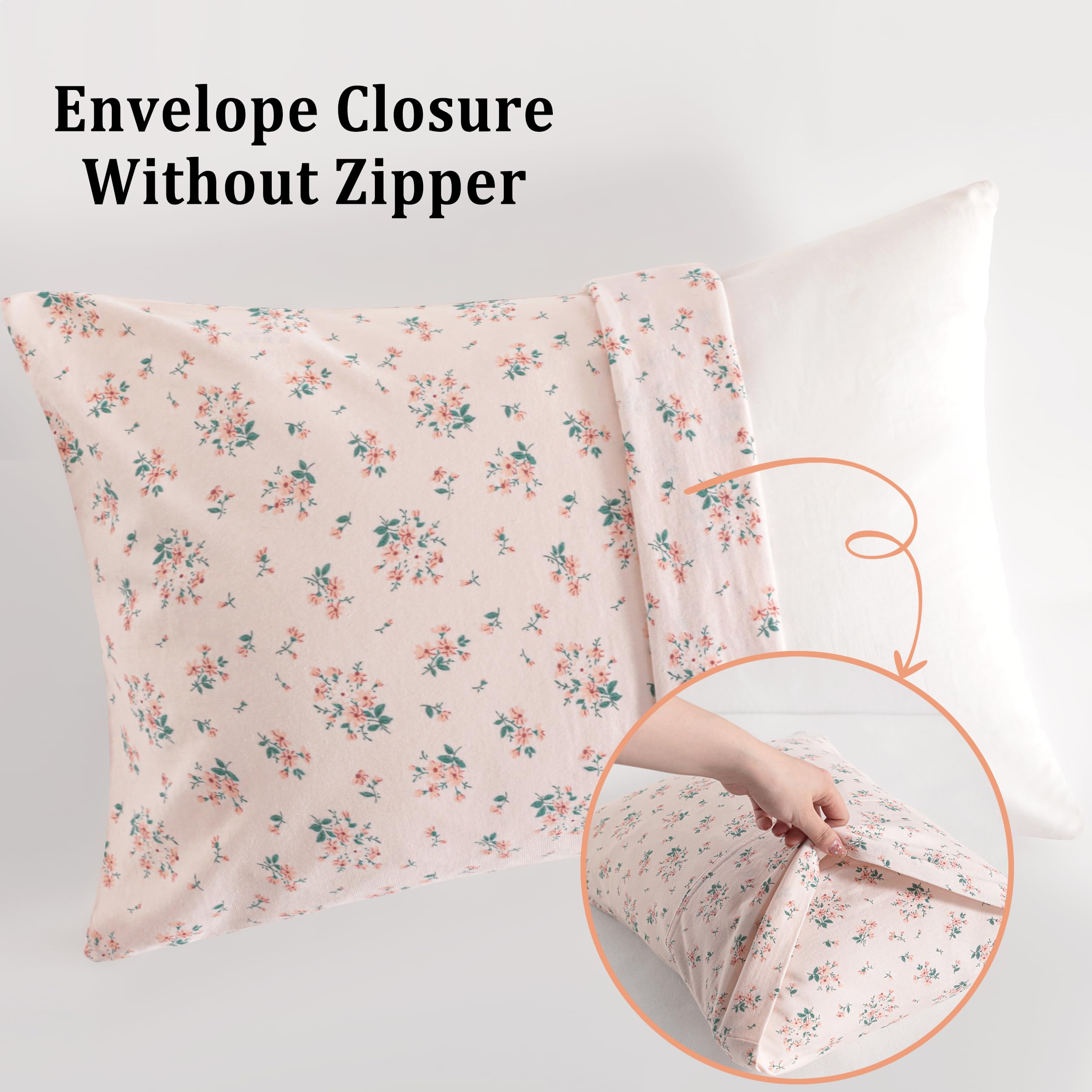 NTBAY envelope closure keeps pillow securely tucked for a tidy bed.
