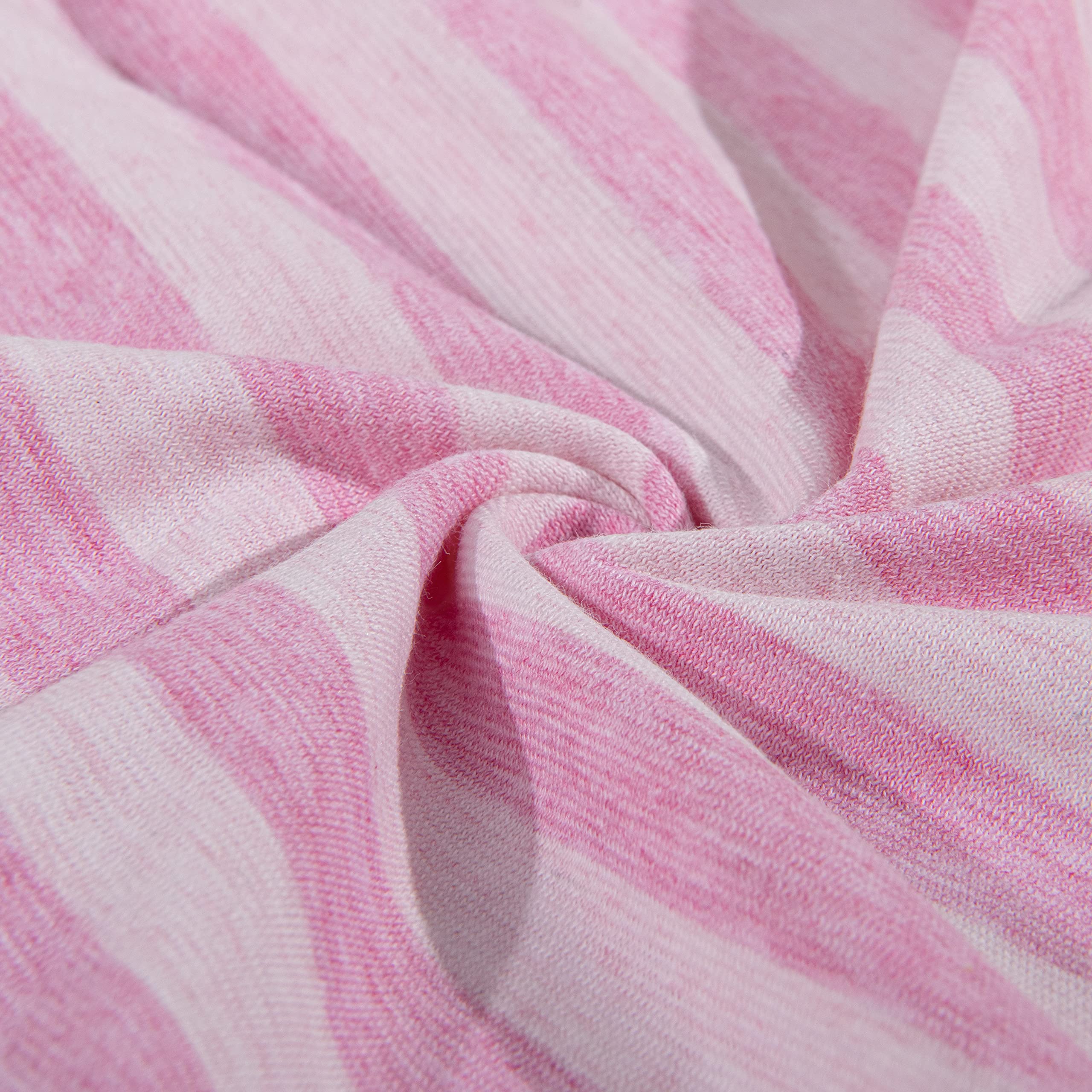 NTBAY envelope-closure pink stripe pillowcase keeps pillow secure.