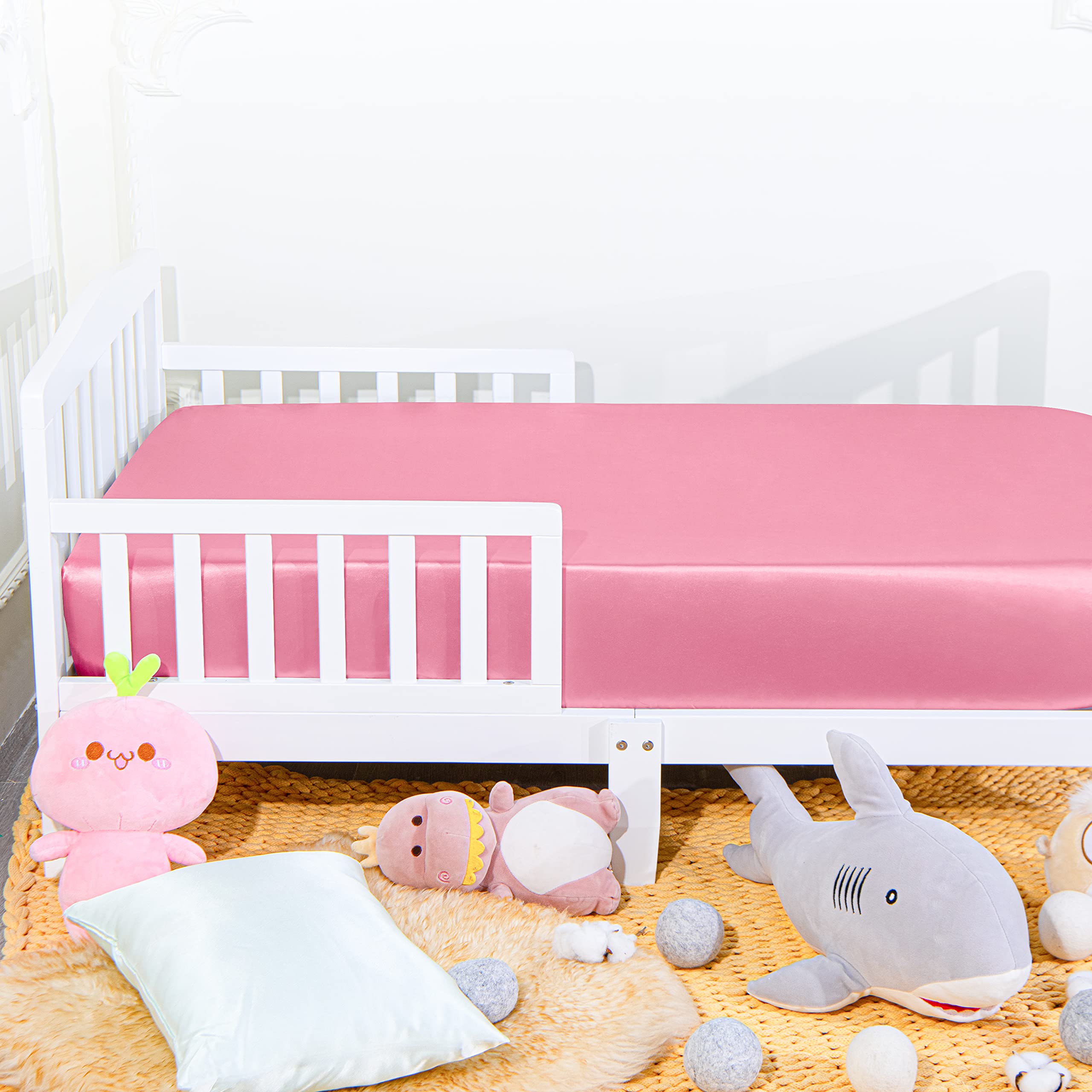 NTBAY fade-resistant satin crib sheet maintains vibrant color after washes