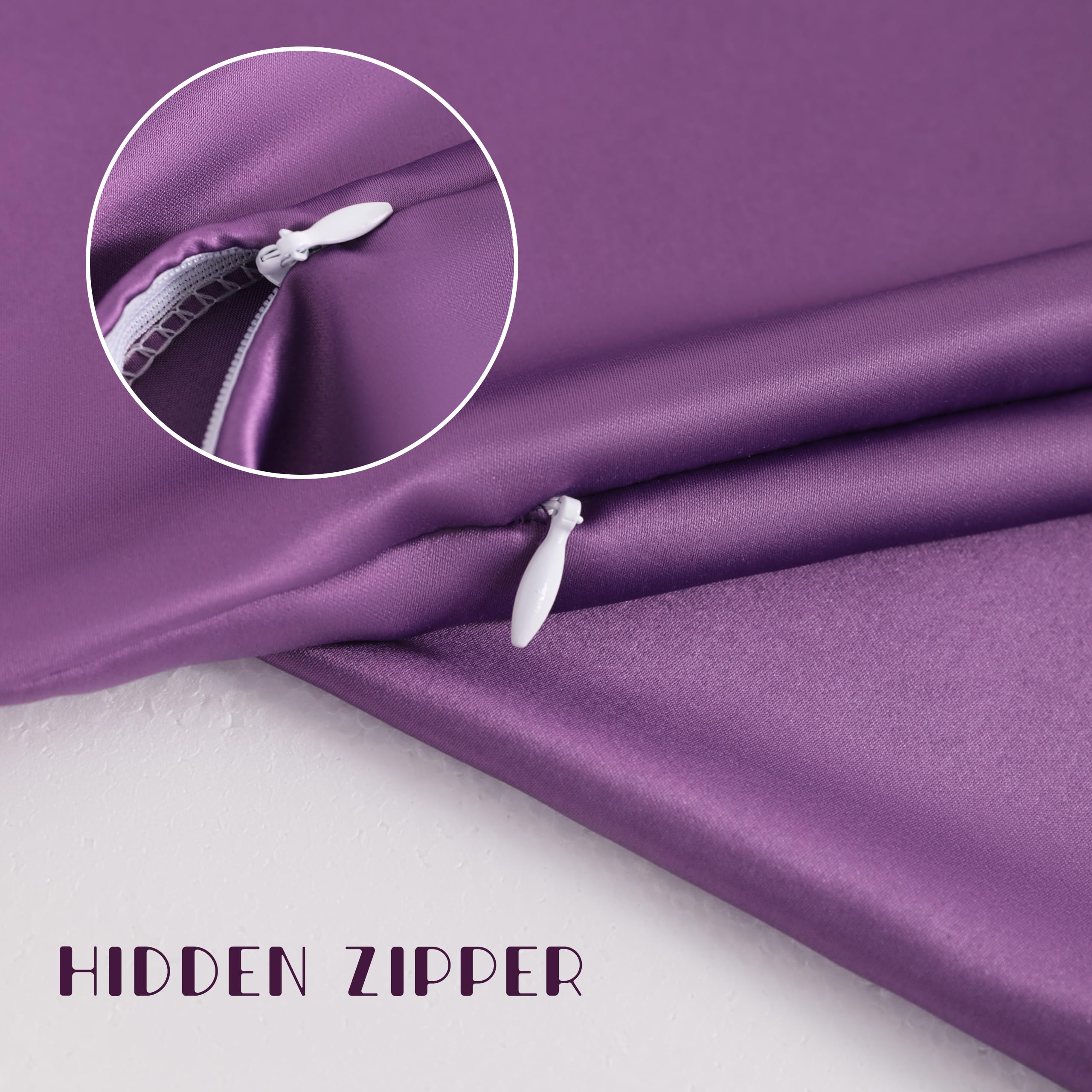 NTBAY hidden zipper detail pillowcase demonstrates clean look and easy pillow insertion