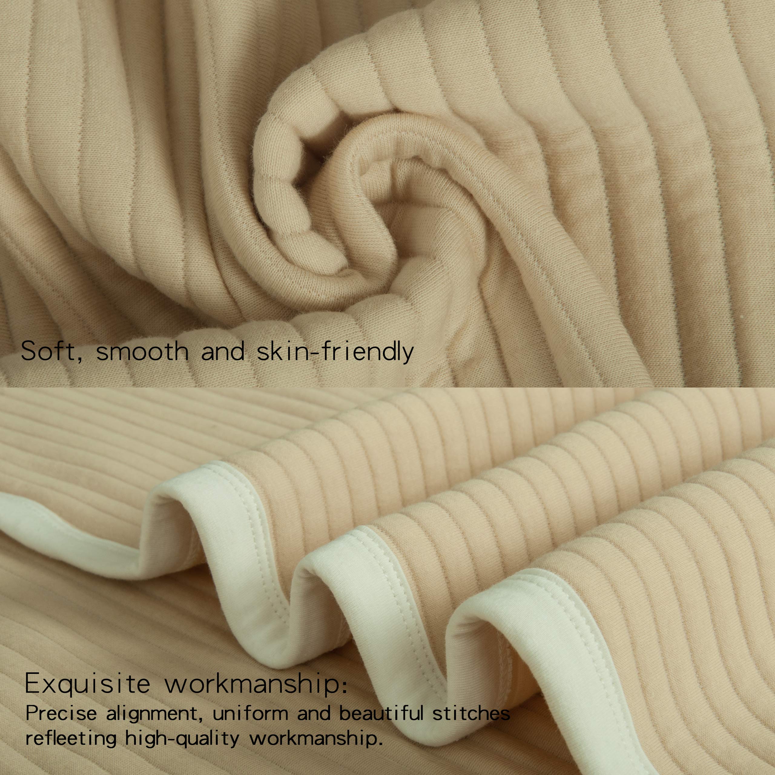 NTBAY blanket close-up showing soft jersey cotton texture for sensitive skin