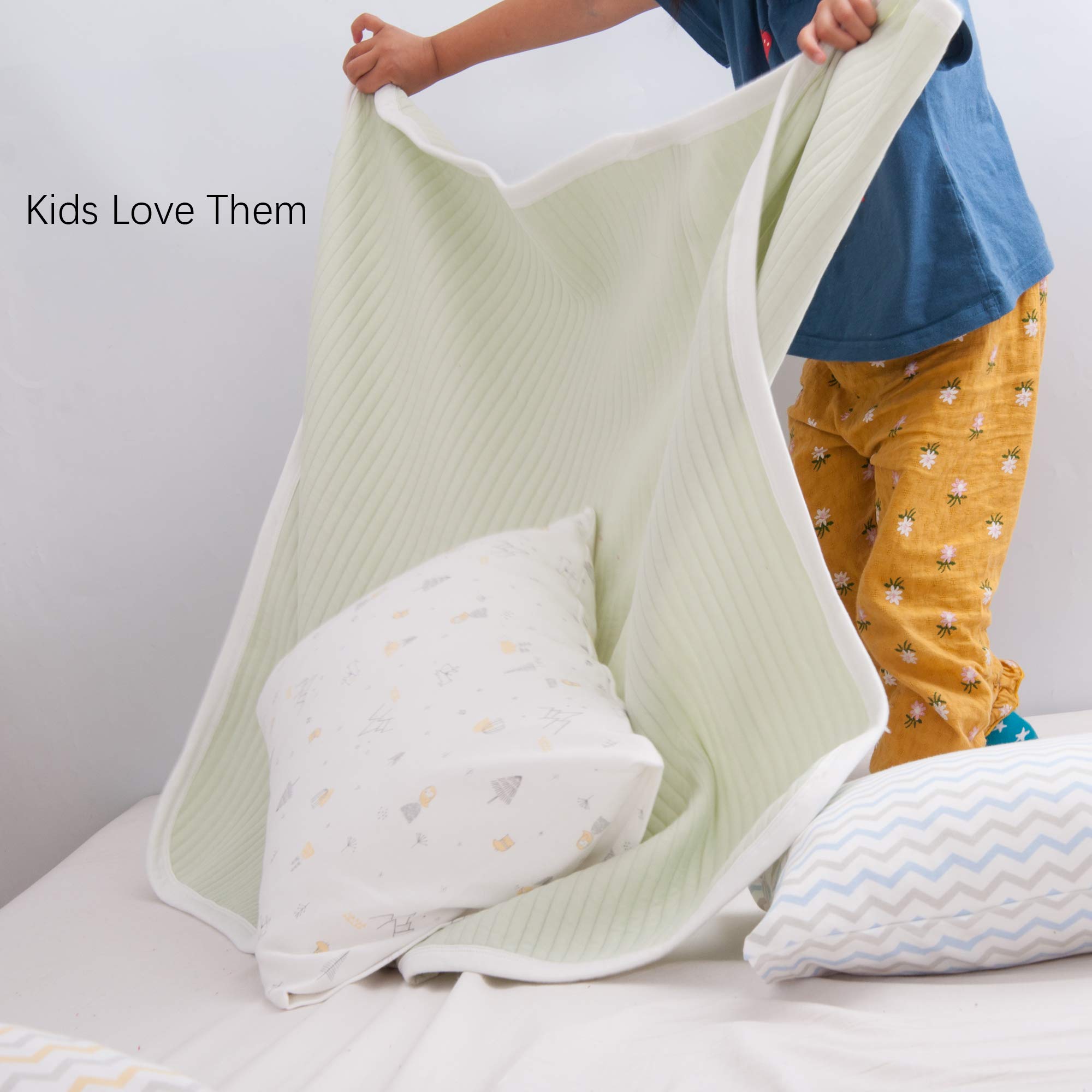 NTBAY camel stripe quilted pattern as part of nursery decor