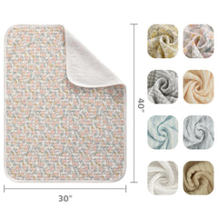 NTBAY Jersey Cotton Toddler Blanket 30x40 inches pink floral for on-the-go comfort
