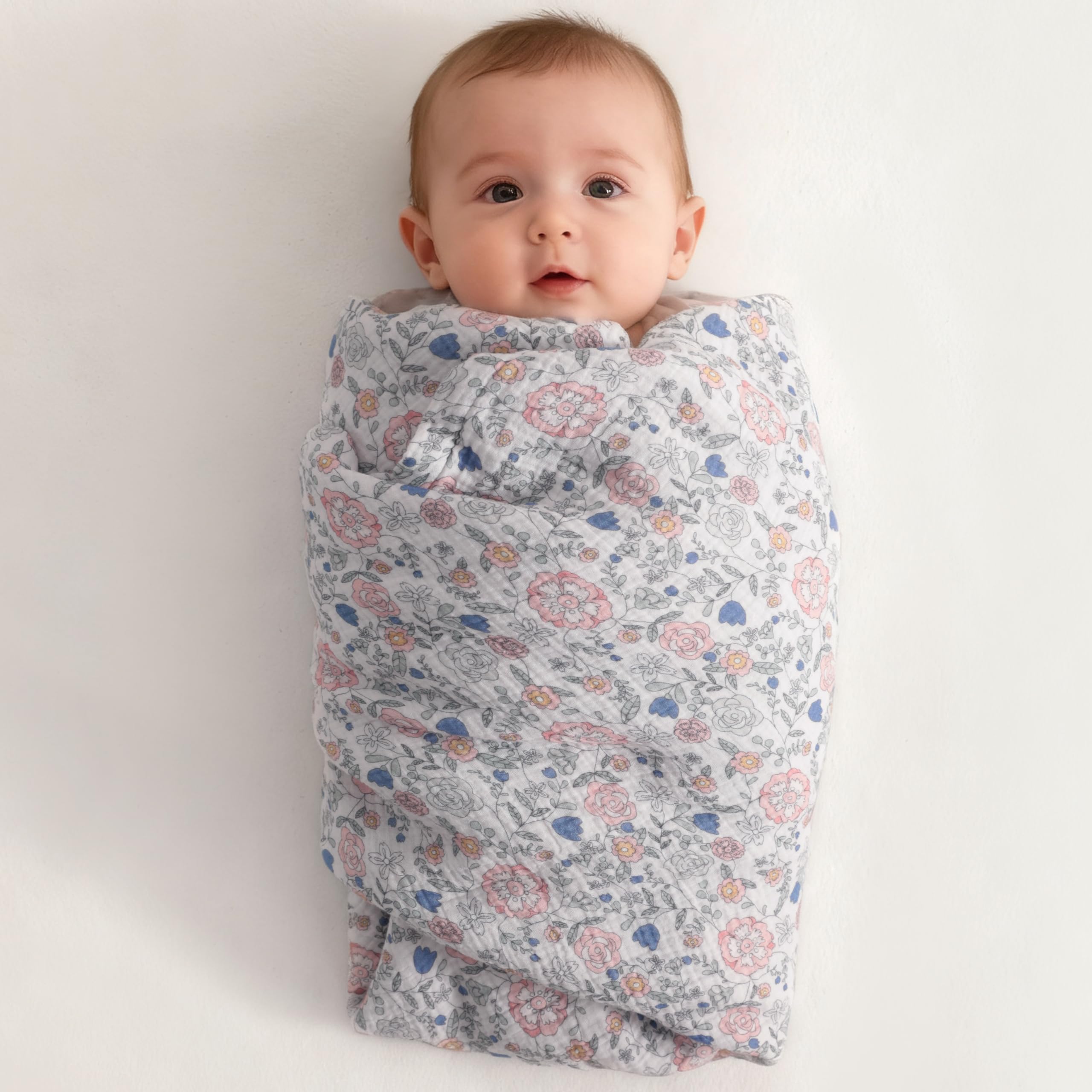 NTBAY lightweight 2 layer muslin shows breathable comfort on the go.