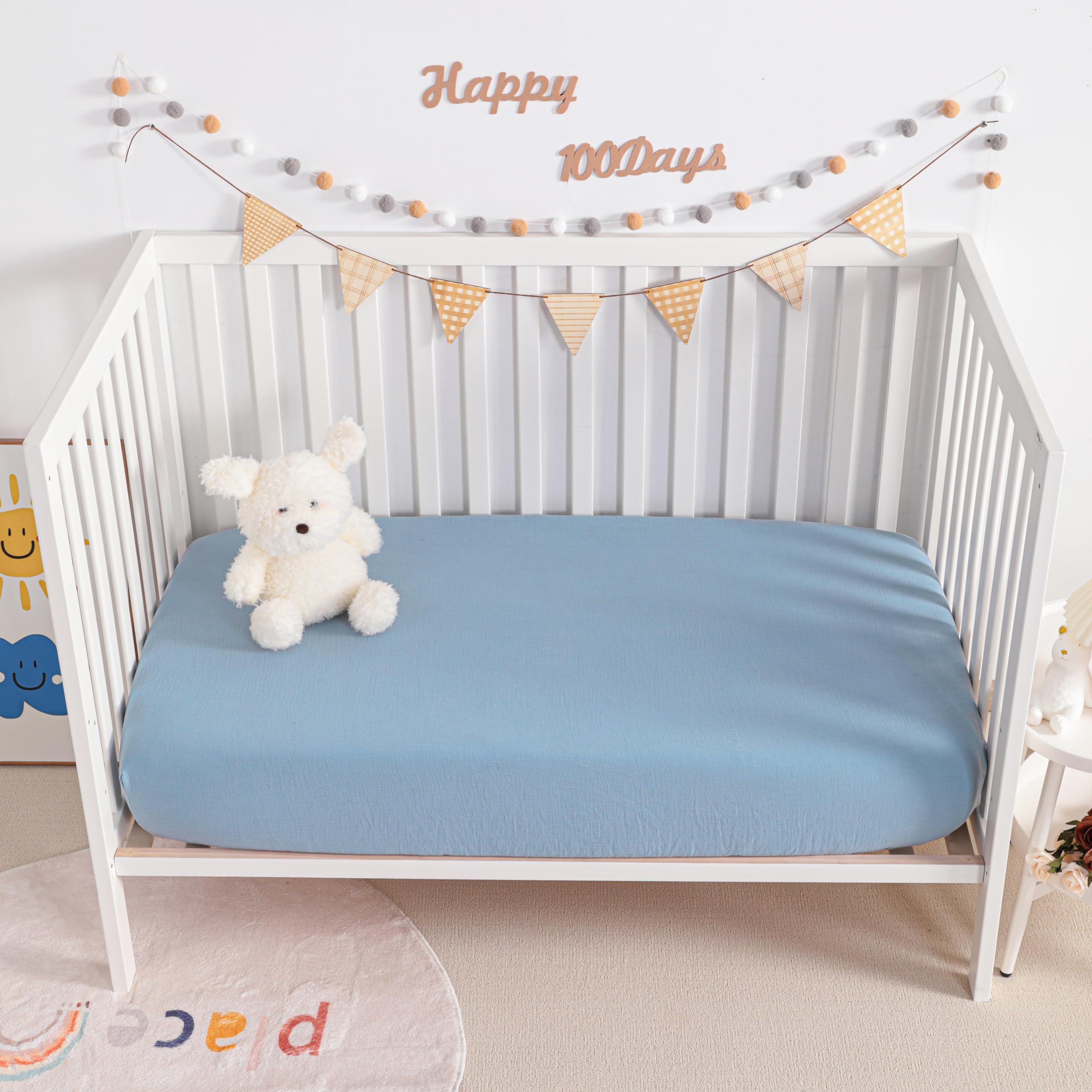 NTBAY mini crib sheets are easy to care for and machine washable.