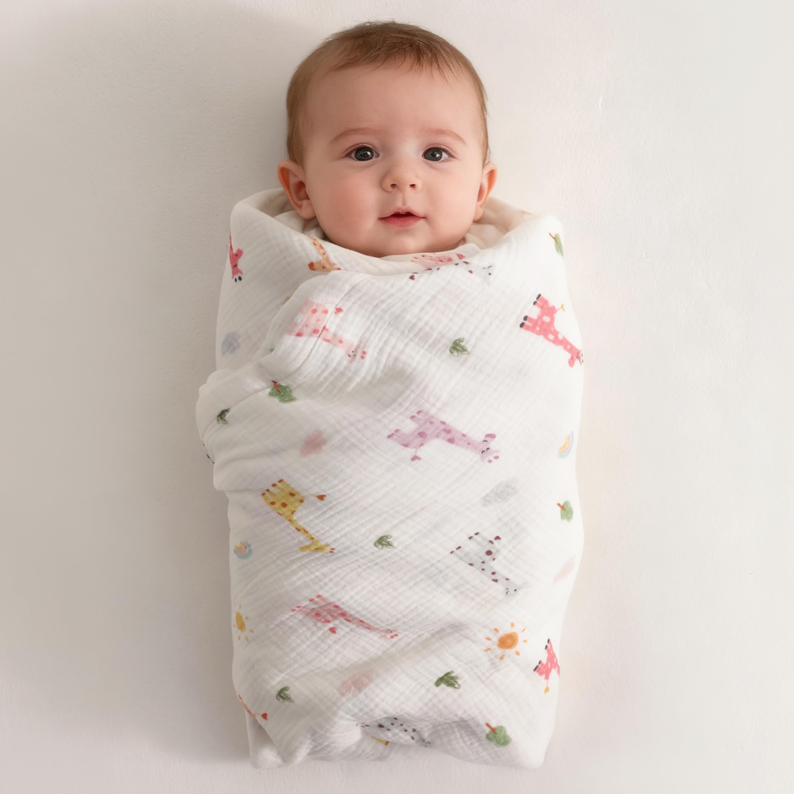 NTBAY 4-layer muslin texture highlights durability and easy care