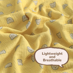 NTBAY 4-layer muslin blanket with reversible pattern; side B for variety.