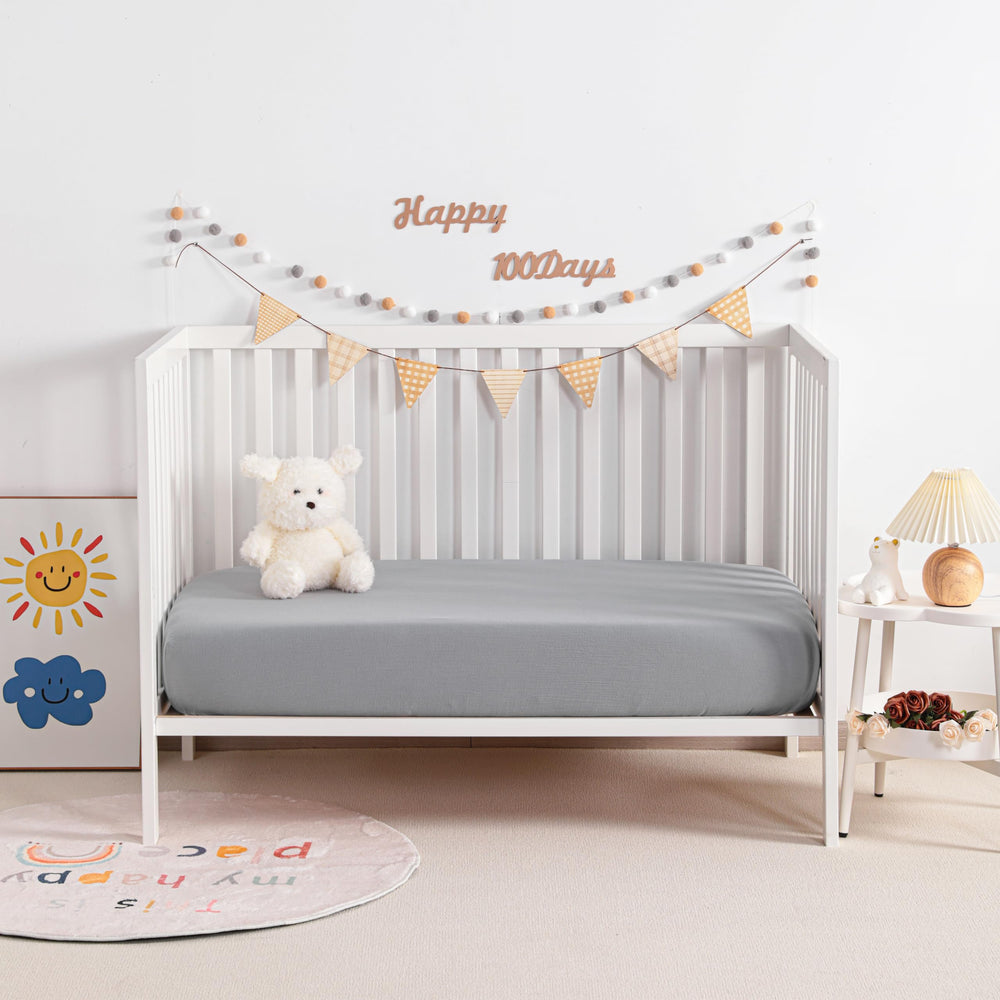 NTBAY soft muslin fabric close-up shows gentle texture ideal for sensitive baby skin.