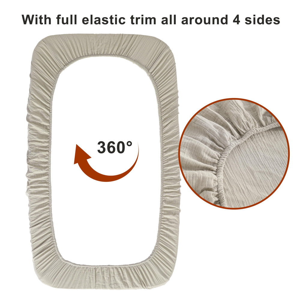 NTBAY soft texture crib sheets with natural cotton weave for gentle skin contact
