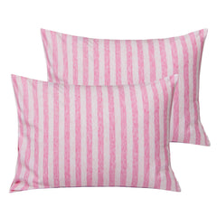 NTBAY pink stripe organic cotton toddler pillowcase offers ultra-soft comfort.