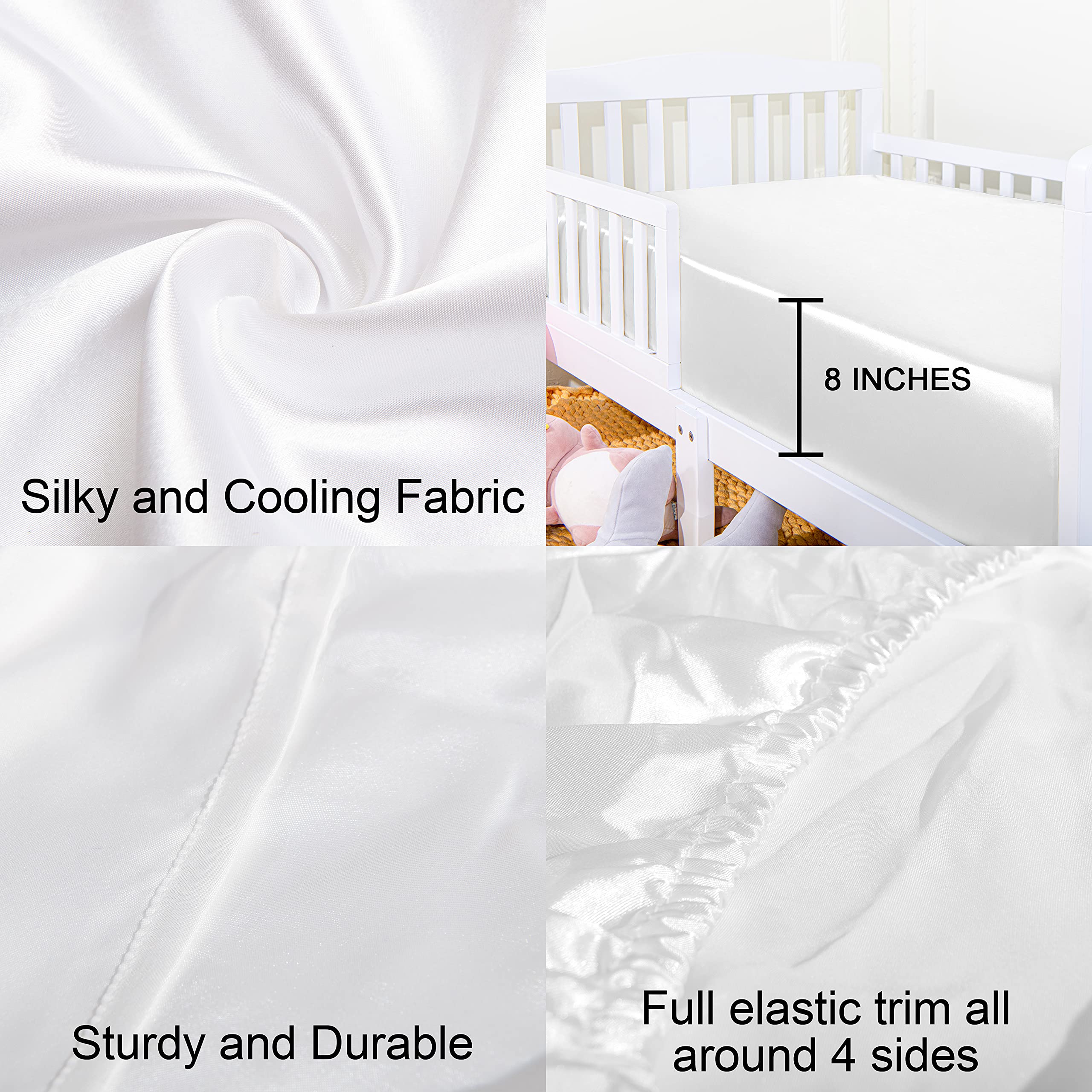 NTBAY crib sheet shows cool, breathable fabric ideal for warm nights