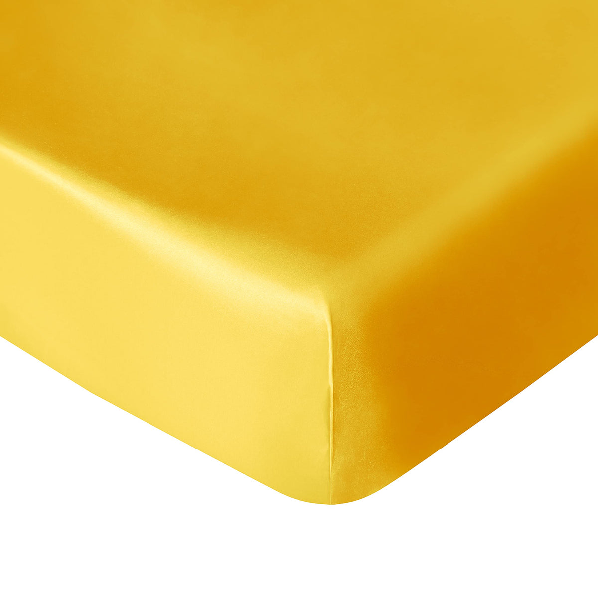 NTBAY silk satin fitted crib sheet in yellow offers cooling softness for baby sleep