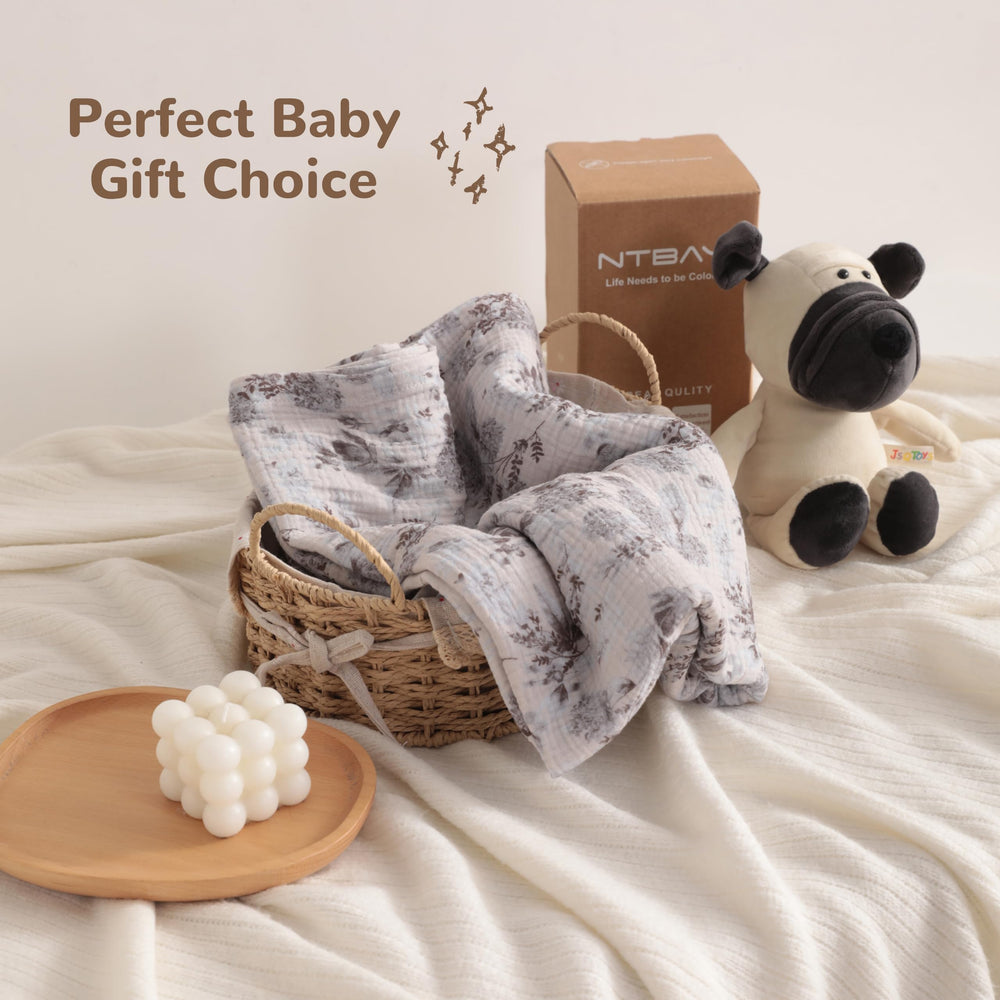 NTBAY travel-ready swaddle, compact fold for on-the-go use.