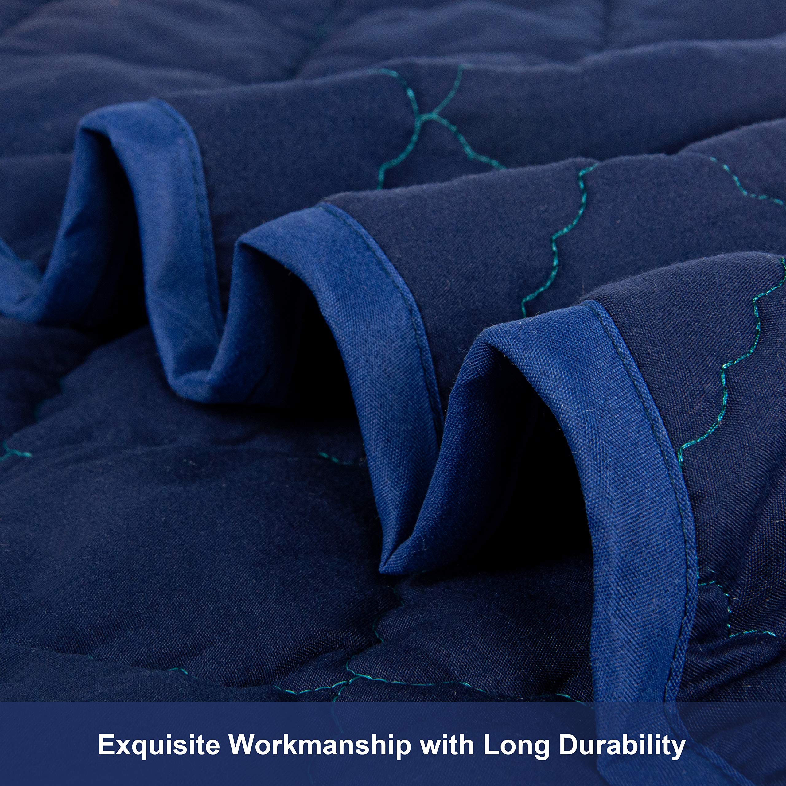 NTBAY toddler comforter navy stitching detail shows durable quilting for all-season use.