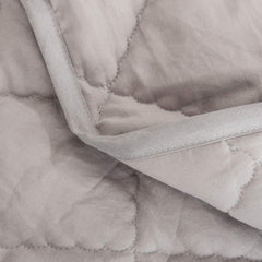 NTBAY toddler comforter smoke grey folded showing compact storage and soft loft.