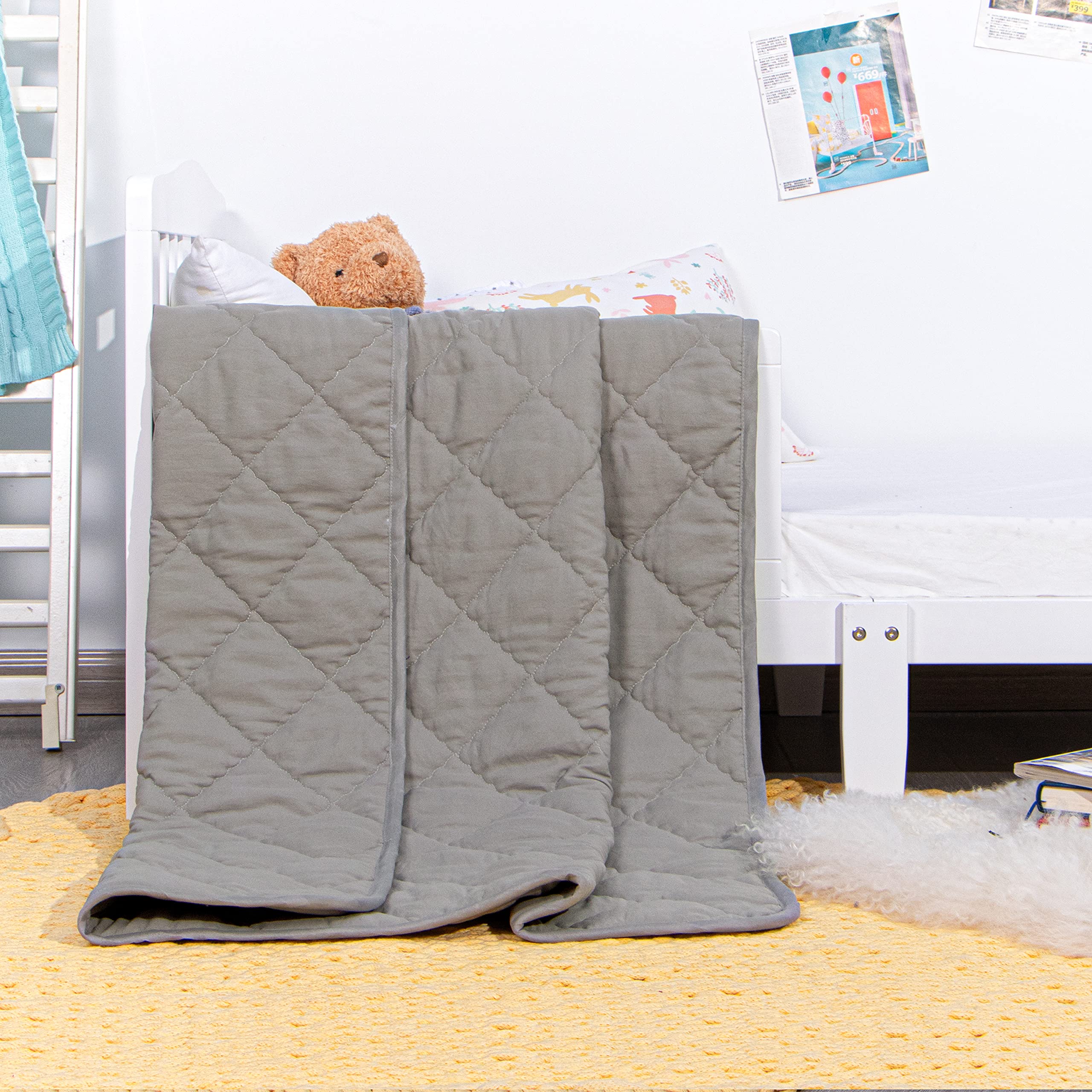 NTBAY smoke grey quilt ready for bedtime routines and quick cleanups.